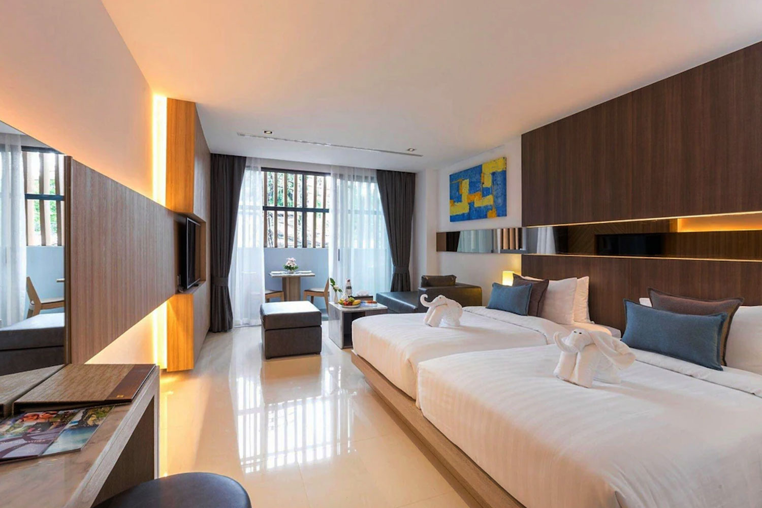 Kudo Hotel and Beach Club room and beach club
