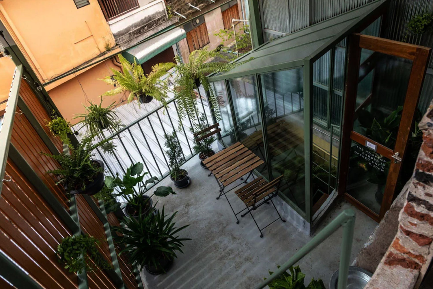 Live Local Cafe and Hotel outdoor smoking space
