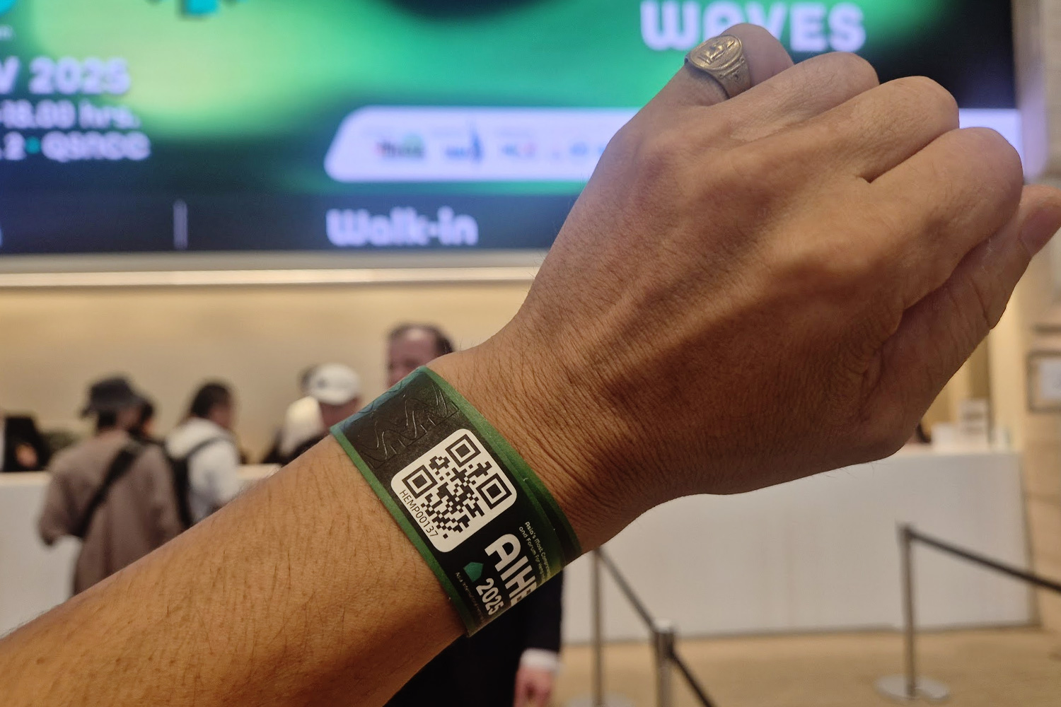 HempExpoの受付のカウンター