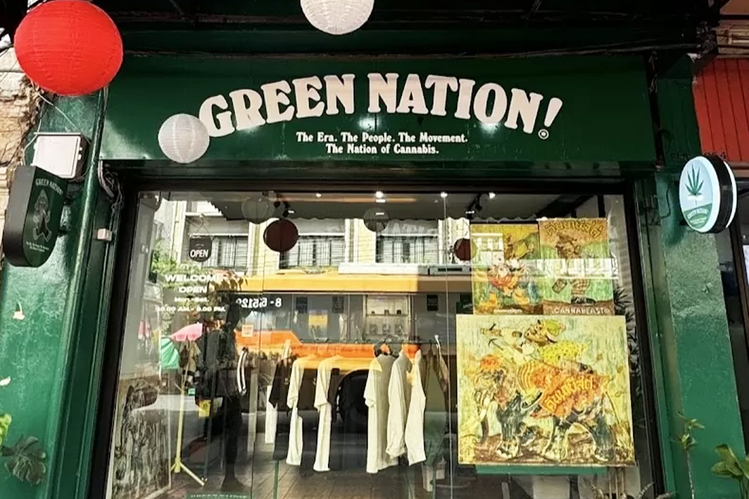 Green Nation Ratchawong cannabis dispensary Chinatown Bangkok riverside