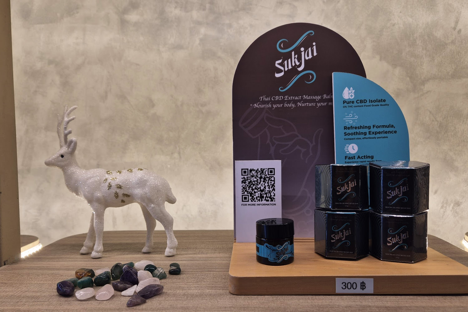 Suk Jai CBD Extract Massage Balm displayed at Siam Green Cannabis Co Nana