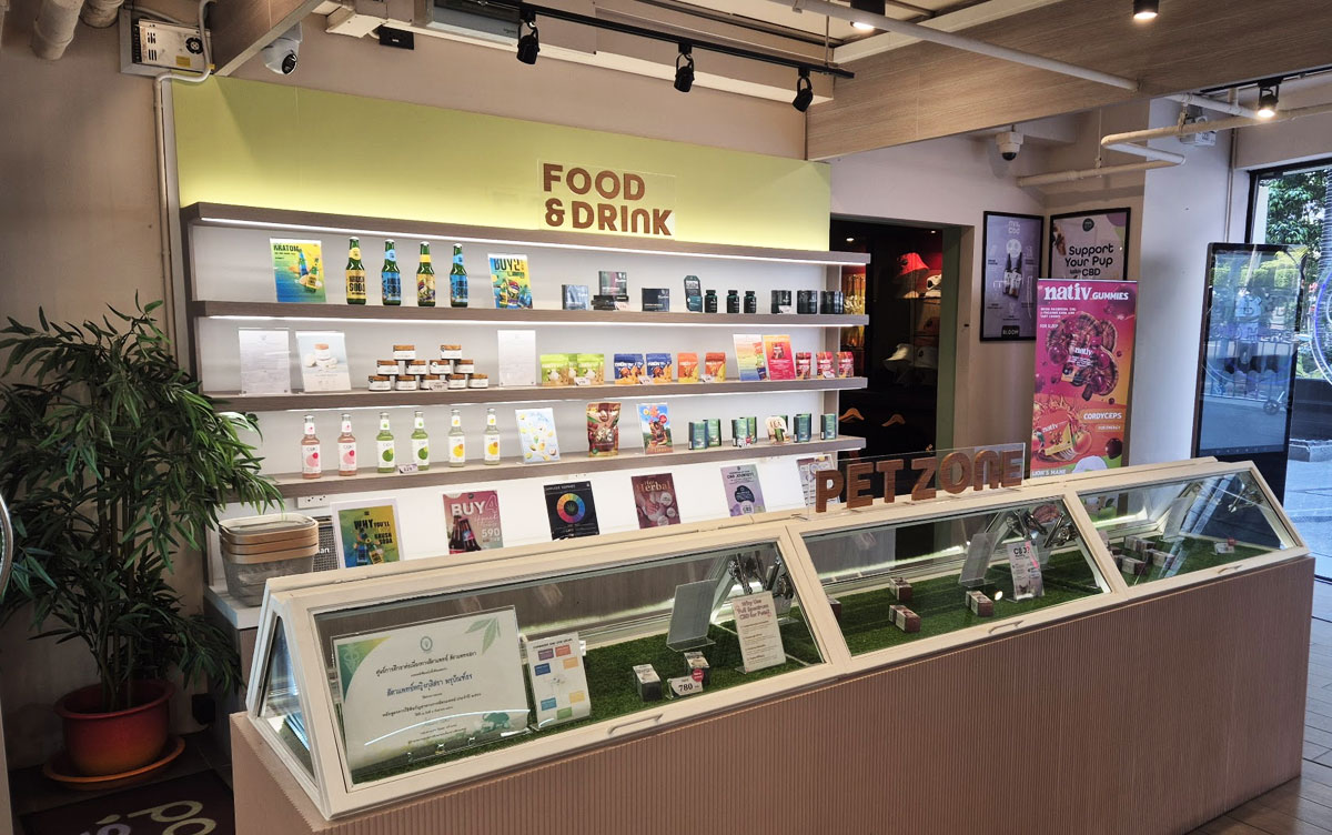 CBD専門ショップ Mrs. CBD の店内