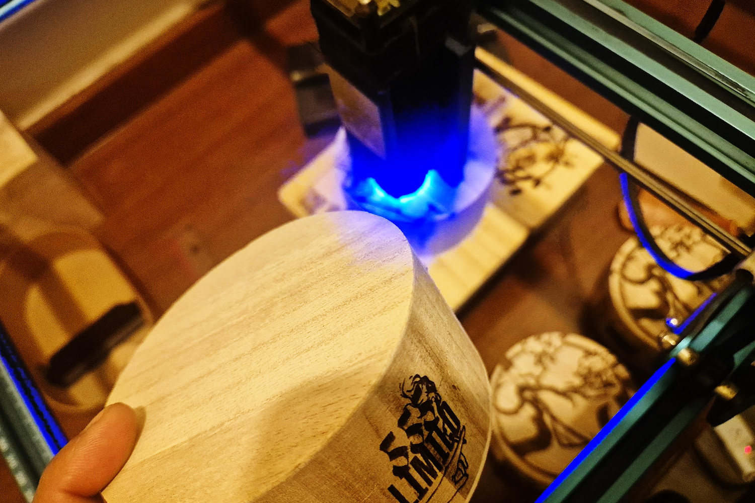 Bamboo filter case with cannabis bonsai character print — Organic Gangsta handmade product