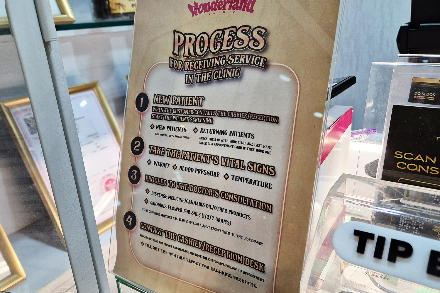 Wonderland Clinicの受診プロセス案内パネル｜4ステップで完了するシンプルな導線