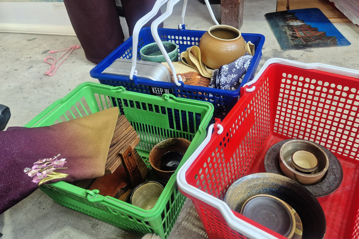 Japanese ceramics purchased at Kanpai Reuse Pattaya for cannabis bonsai vessels