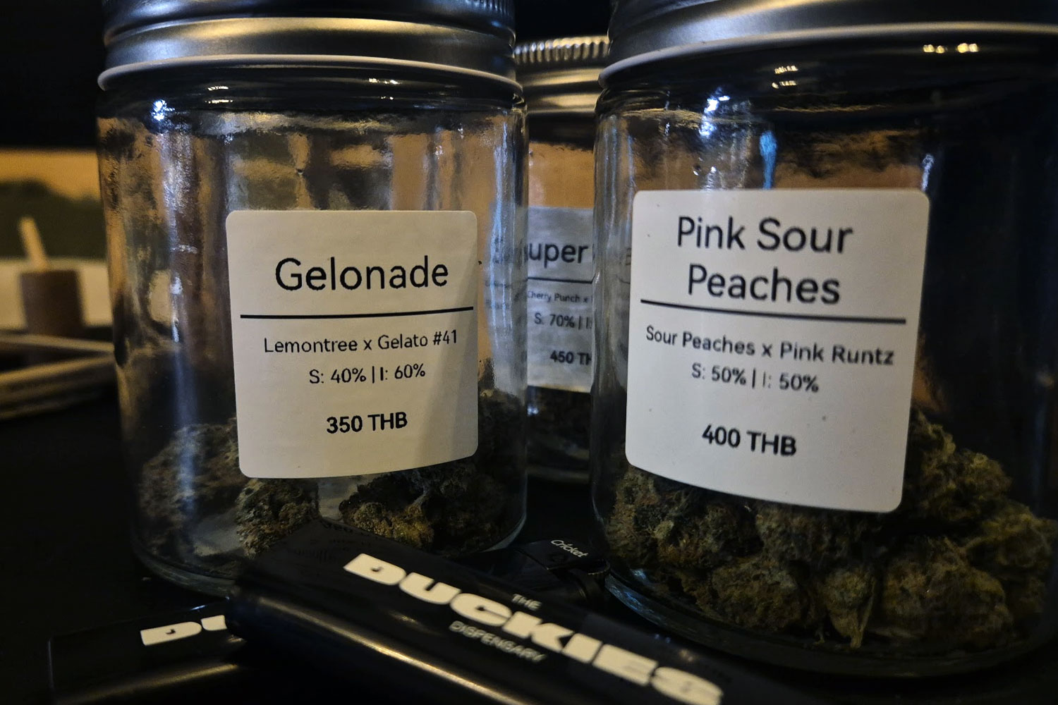 High-quality medical cannabis flower sold at Duckies Dispensary
