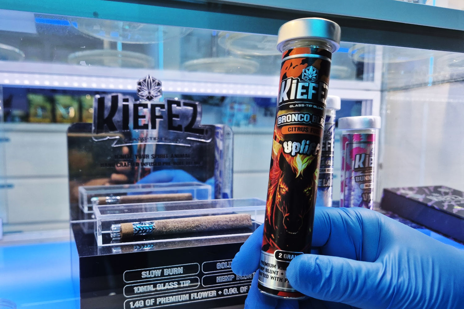 KIEFEZ Glass Tip Blunt『Bronco Blaze』10mmガラスチップ仕様のインフューズドプレロール