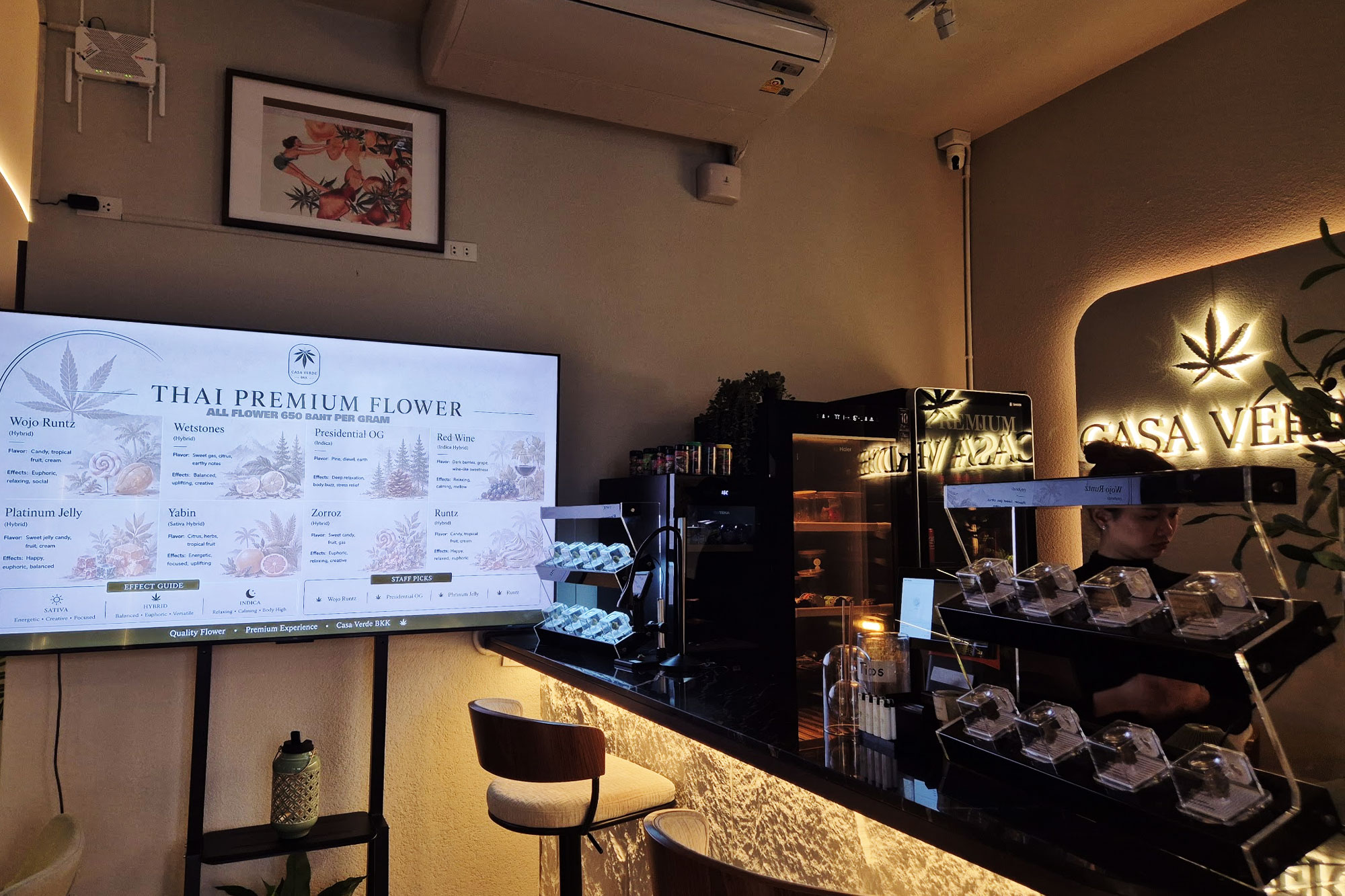 The calm interior and flower menu of Casa Verde BKK in Thong Lo